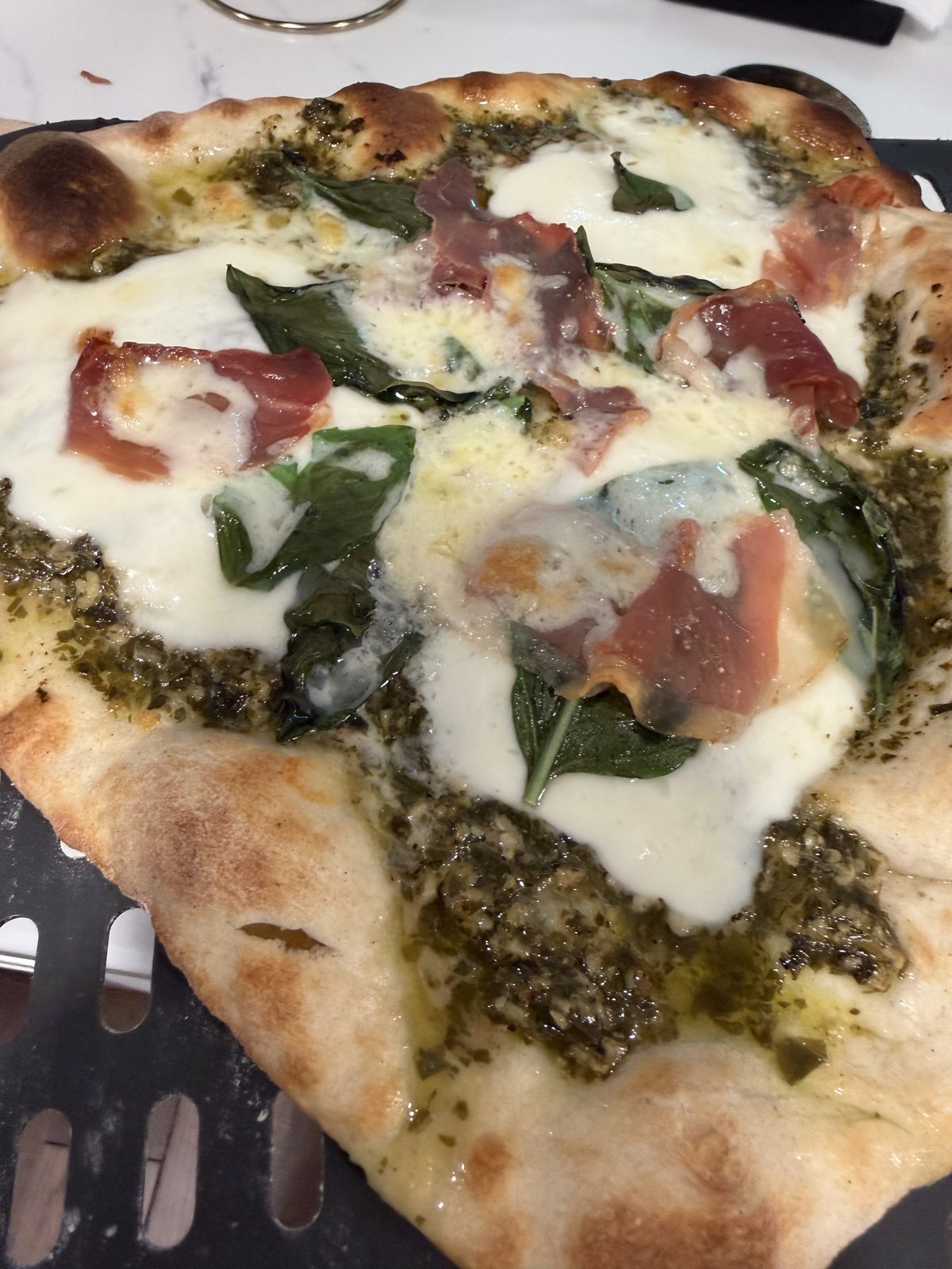 Pesto, Fresh Mozzarella & Basil